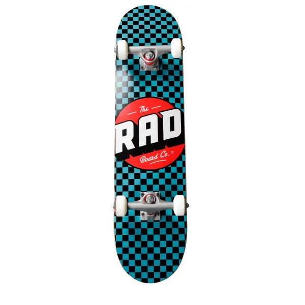 Skate Completo RAD Checkers Progressive (7.75" - Preto/Verde petróleo)