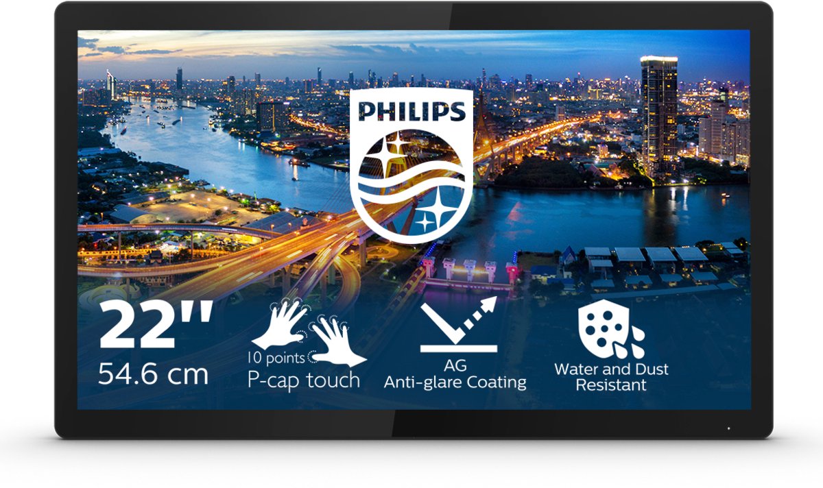 Philips 22 Open Frame Touch Screen P-Cap, Ips Ip 65 222B1TFL/00
