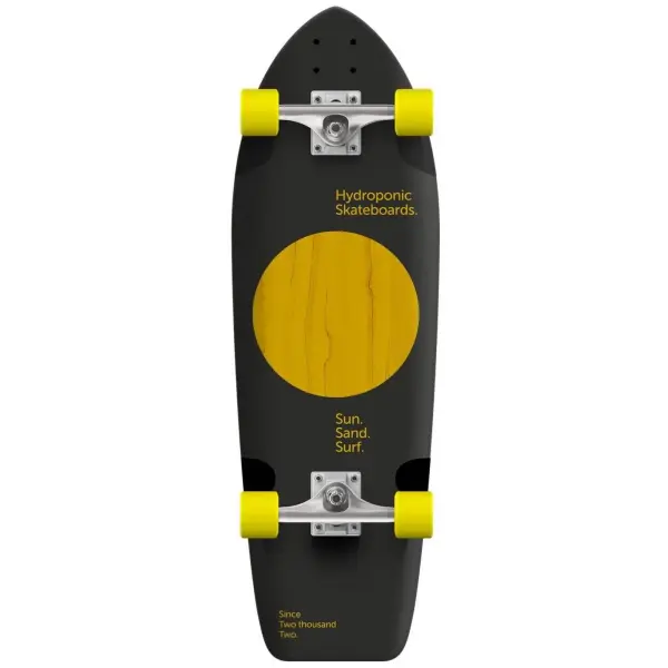 Skate Cruiser Hydroponic Square Complete Completo (31.5" - Lunar Black/Yellow)