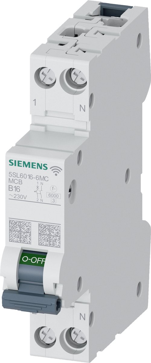 Siemens 5SL60166MC Interruttore magnetotermico 2 poli 16 A