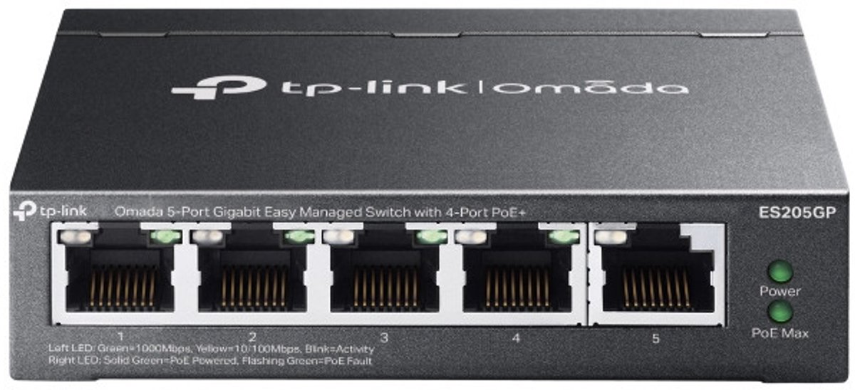 Tp-Link Omada 5-PORT Gigabit Easy Managed Switch With 4-PO ES205GP
