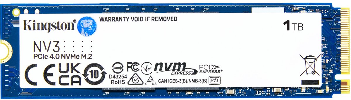 Kingston 1TB NV3 M.2 2280 Pcie 4.0 Nvme SSD SNV3S/1000G