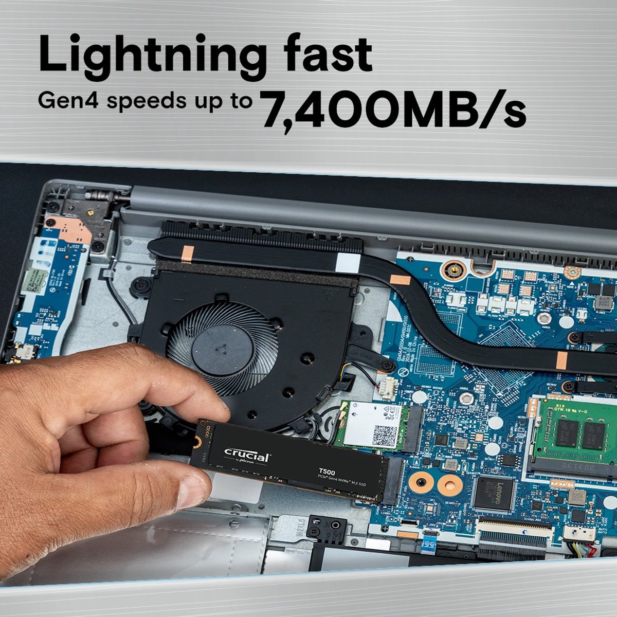 Crucial T500 2TB Pcie GEN4 Nvme M.2 SSD CT2000T500SSD8
