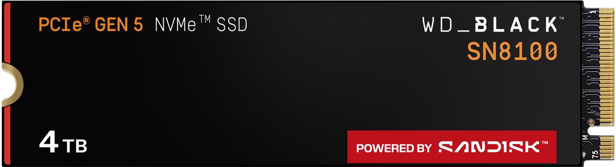 Sandisk Wd Black 4TB SSD SN8100 M.2 Nvme Pcie GEN5 WDS400T1X0M-00CMT0