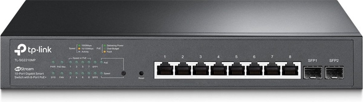 Tp-Link 10-PORT Gigabit Smart Switch With 8-PORT Poe+ SG2210MP