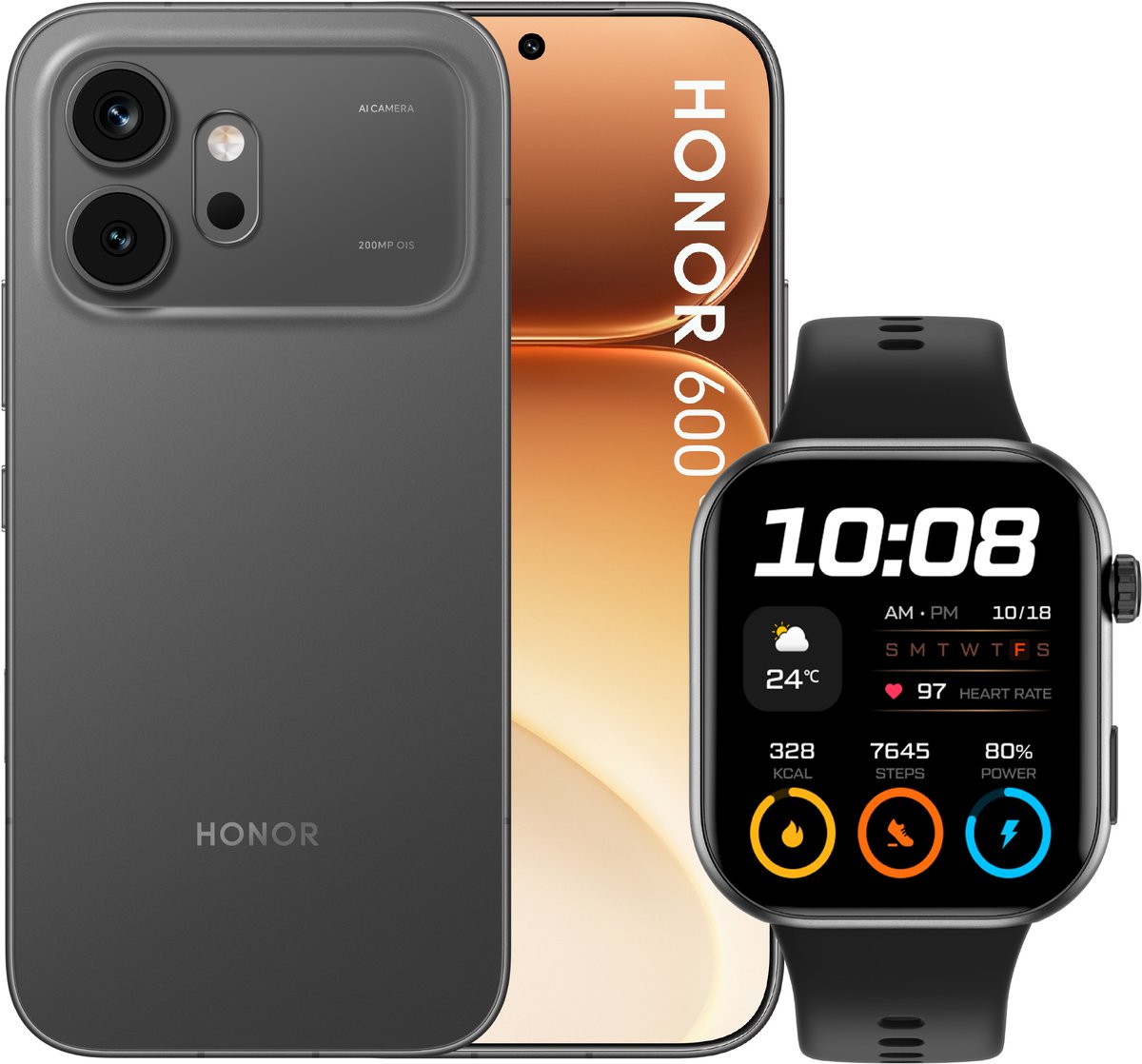 Honor Smartphone 600 8 256gb Black+W2I 5109bruy