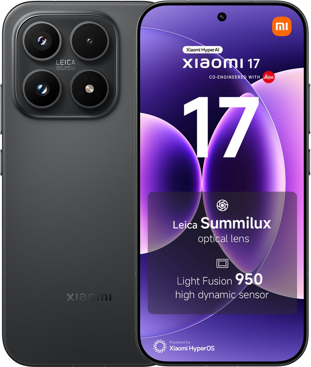 Xiaomi Smartphone 17 12+512 Black Mzb0mmmeu