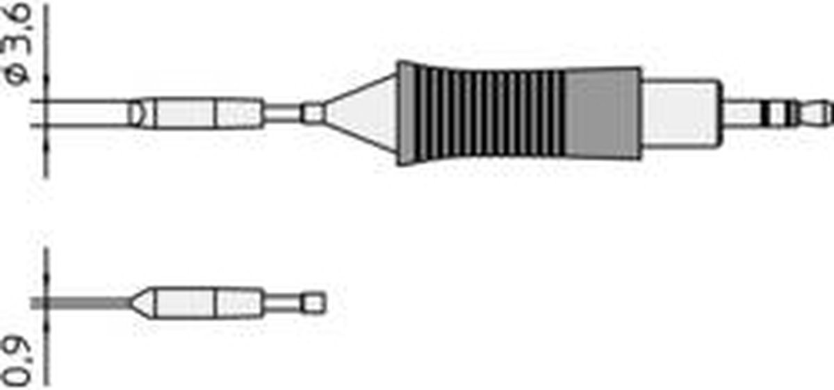 Weller RTM 036 S Punta di saldatura Forma a scalpello, dritta Dimensione punta 3.7 mm Lunghezza punte 19 mm Contenuto 1 pz.