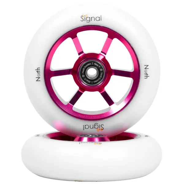 Trick Sparkcykel Hjul North Signal 2-Pack (115mm - Magenta / White)