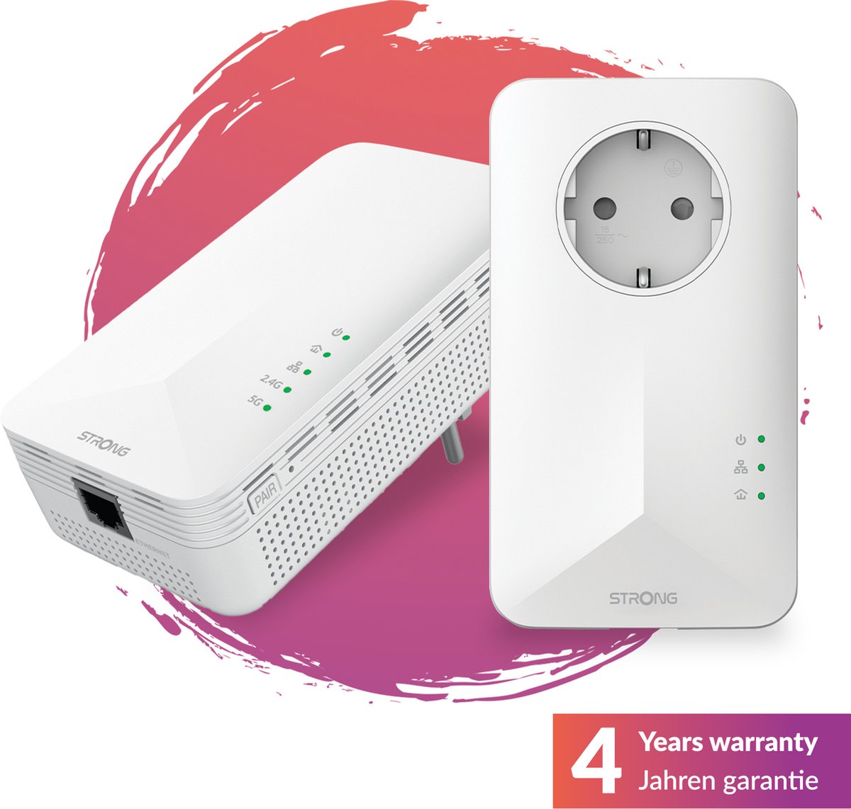 Strong Dual Pack Of Powerline Wifi 1000 Eu Version2 Powerl1000wfduoeuv2