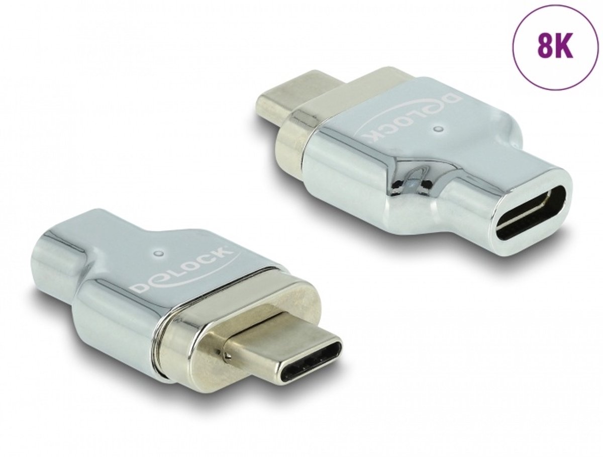 DeLOCK 66433 cambiador de género para cable Thunderbolt 3/ USB C Plata