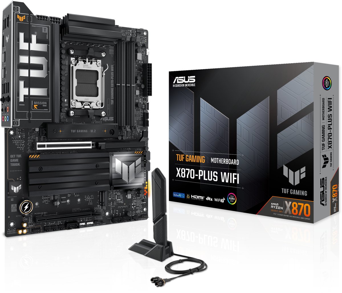 Asus Mb Amd X870e,TUF Gaming X870-Plus Wifi,AM5,X870,Usb4,Wifi7,Aura,MB 90mb1iu0-M0eay0