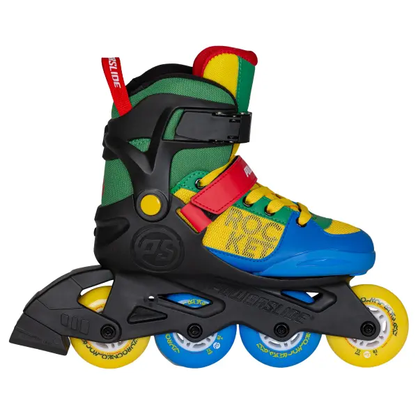 Inlines Barn Powerslide Rocket (Blå/Gul/Grön - 33-36)