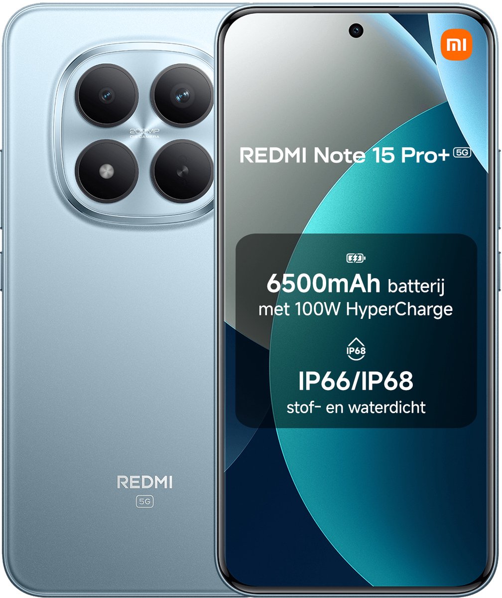 Xiaomi Smartphone Redmi Note 15 Pro+ 5G 8+256 Glacier Blu Mzb0mi3eu