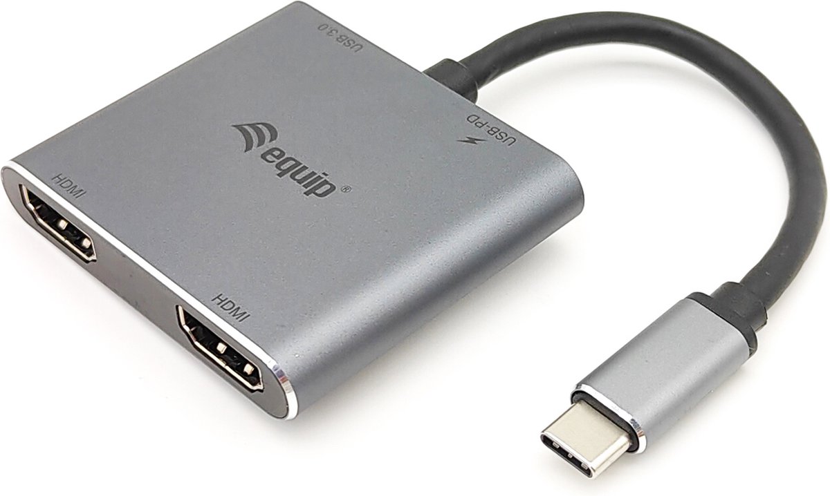 Equip Usb-C 4 In 1 Dual Hdmi Adapter 133484