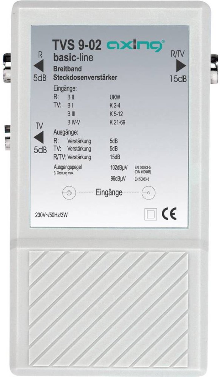 Axing TVS 9 Amplificatore multibanda TV, Onde ultracorte 10 dB