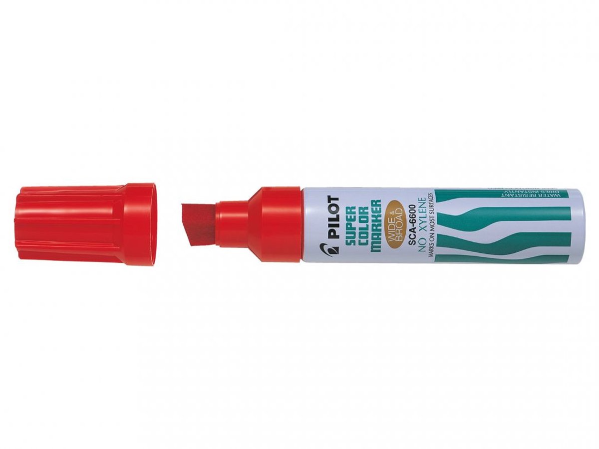 Pilot Marker Maxi 6600 Rosso Punta A Scalpello Tratto 3-12 5 Mm (conf.12) 2433