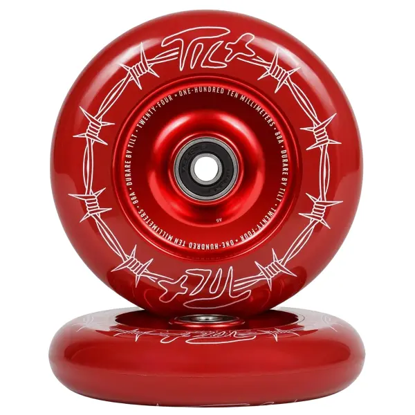 Trick Sparkcykel Hjul Tilt Durare Barbed 2-Pack (110mm - Barbed Crimson)