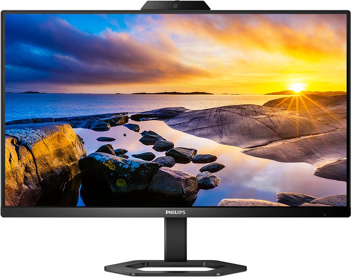 Philips 23 8 Usb-C Monitor Webcam E Microfono Integrati Regolabile Ergonomicamente Hub USB Hdmi Display Port Adaptive Sync 1ms 75Hz 24E1N5300HE/00