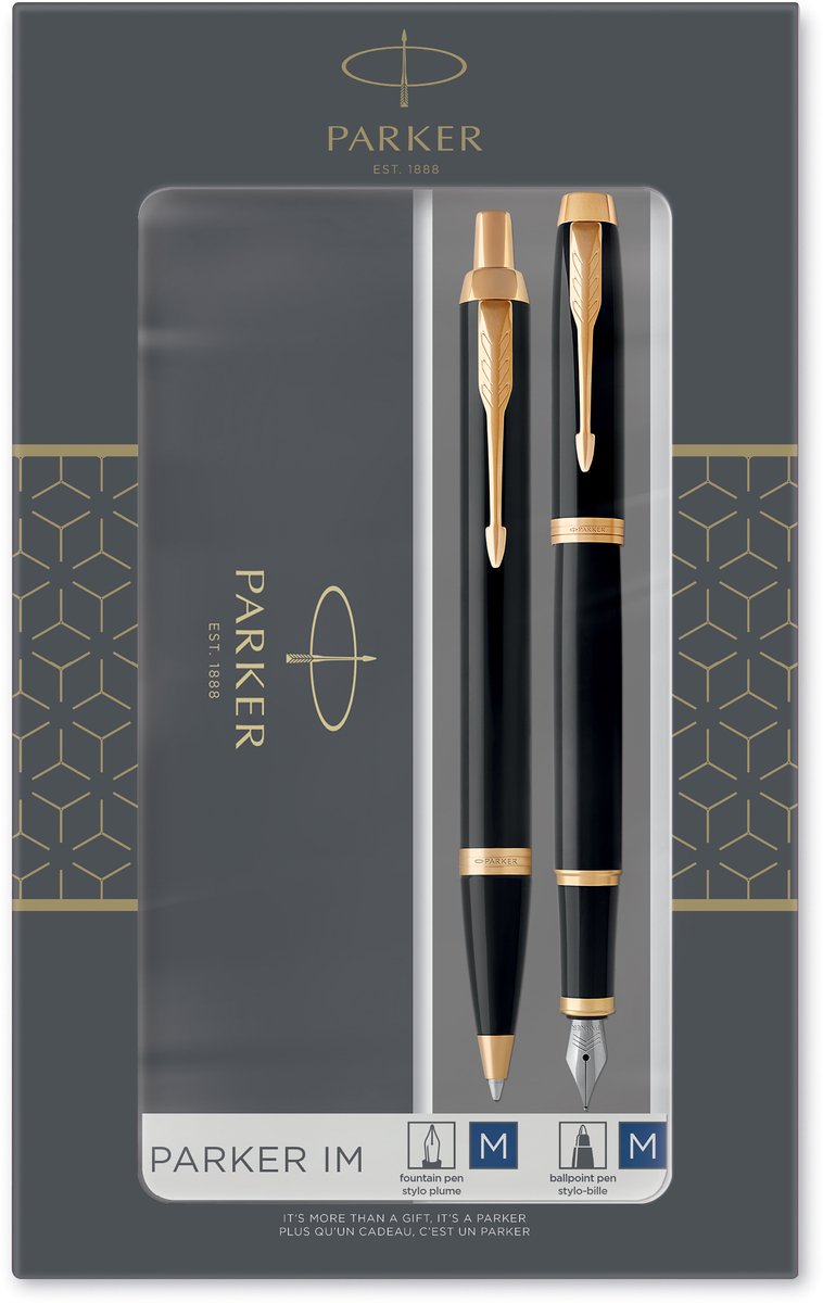 Parker Gift Set Duo : Im Black Gt Sfera M + Stilografica 2093216