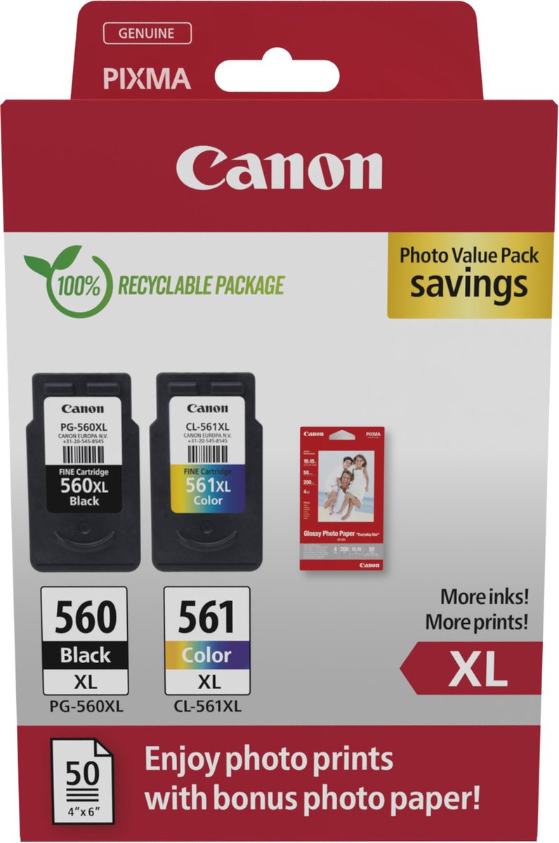 Canon Crg PG-560XL/CL-561XL Photo Value - Ex Cod 3712C004 3712C008