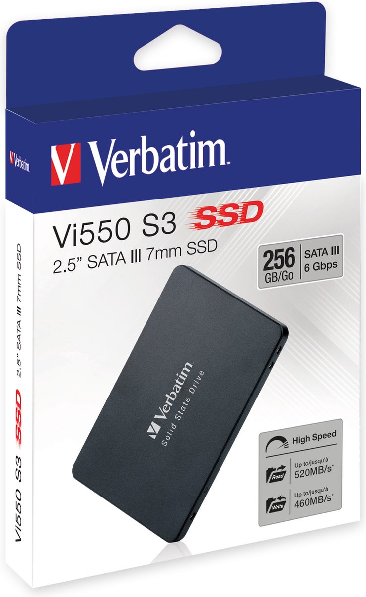 Verbatim 256GB SATA3 2.5 SSD 7MM VI550 49351