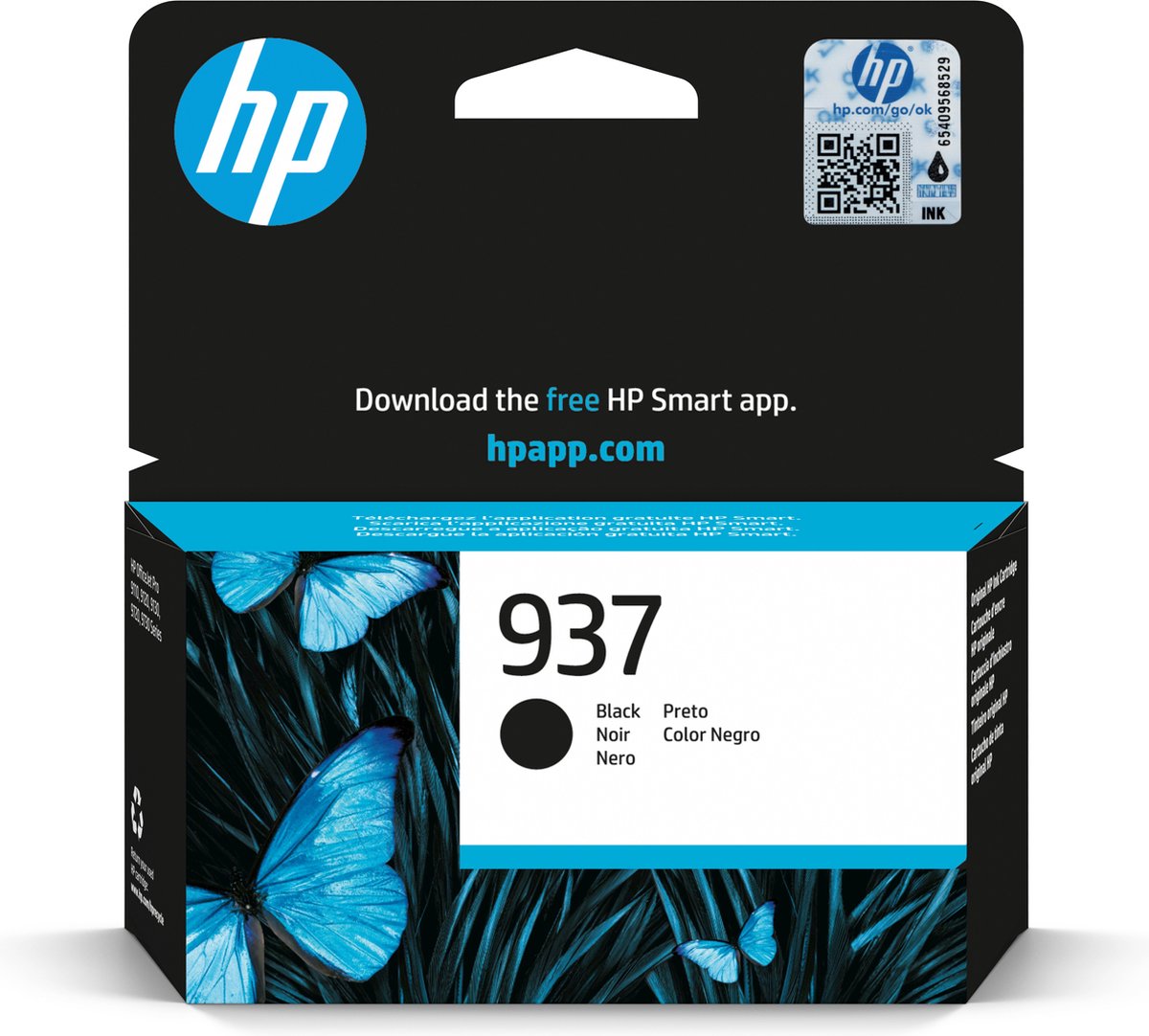 Hp Cartuccia Di Inchiostro Nero Originale 937 4S6W5NE#LS1