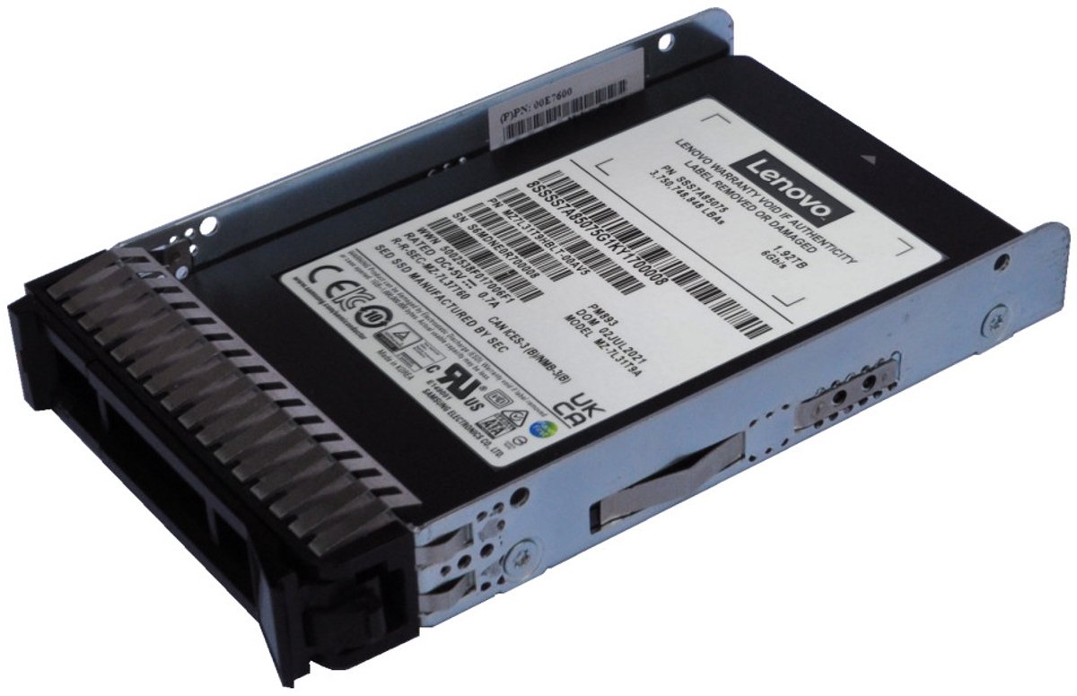 Lenovo Thinksystem 2.5 Multi Vendor 480GB Read Intensive Sata 6GB Hs SSD V2 4XB7A90873