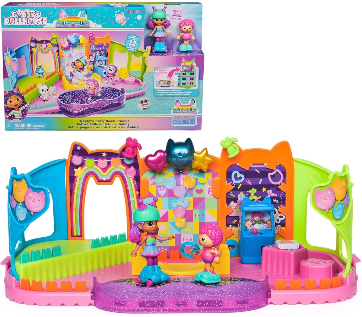 Spin Master Gabby S Dollhouse L Attico Party Skate Room 6069755