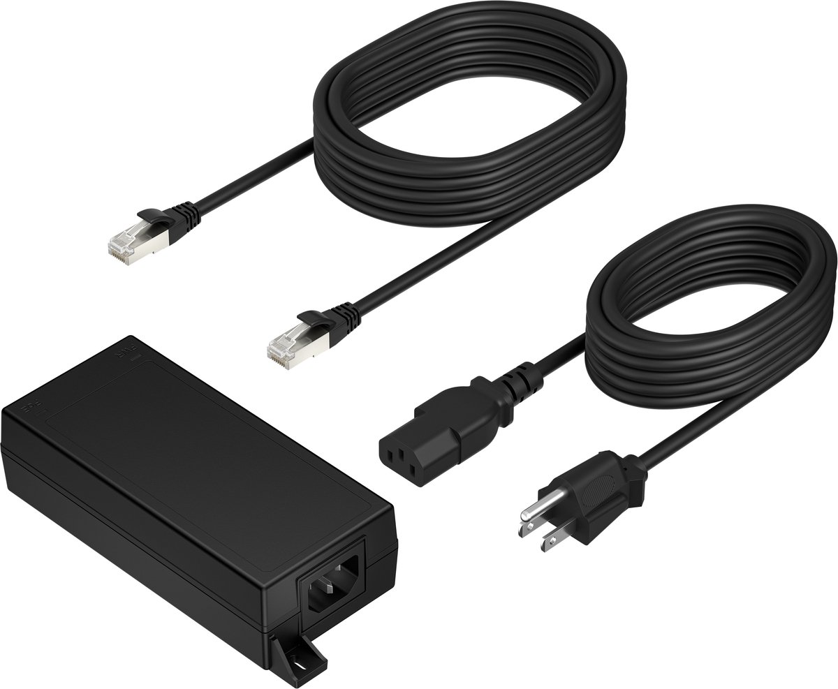 Poly Hp Poe++ 65W 2.5G Adapter With 3.66m CAT6A Cable And Power Cord B5NH6AA#ABB