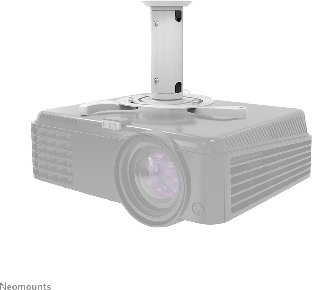Neomounts BEAMER-C80WHITE È Un Supporto Da Soffitto Universale Per Proiettori E Videoproiettori. Altezza Regolabile 8 A 15 Cm. BEAMER-C80WHITE
