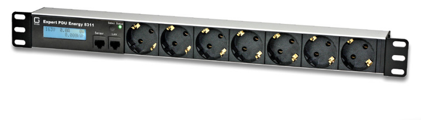 Güde 8311-1 unidad de distribución de energía (PDU) 7 salidas AC 1U Negro