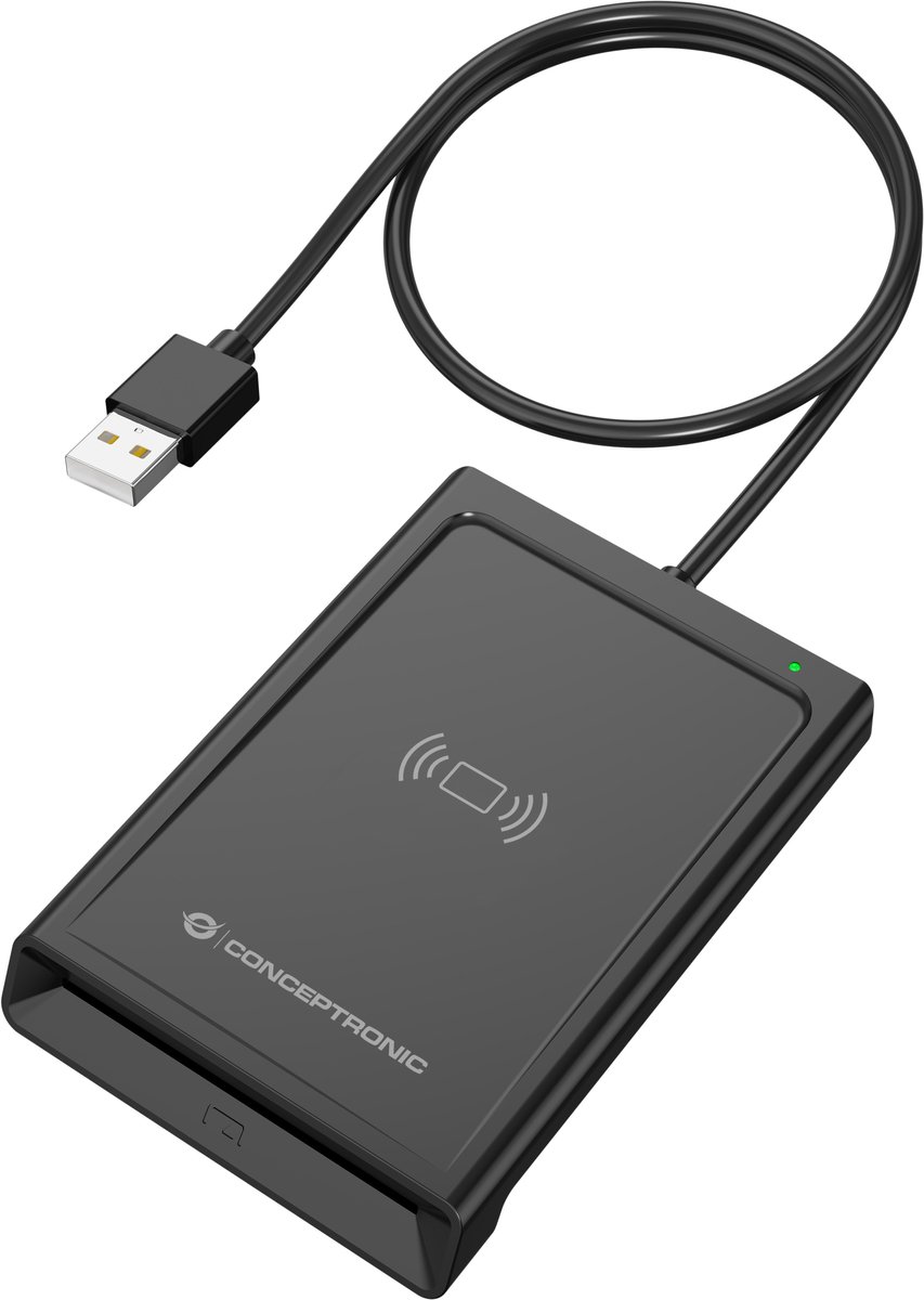 Conceptronic USB Dual Smart Id Card Reader BIAN11B
