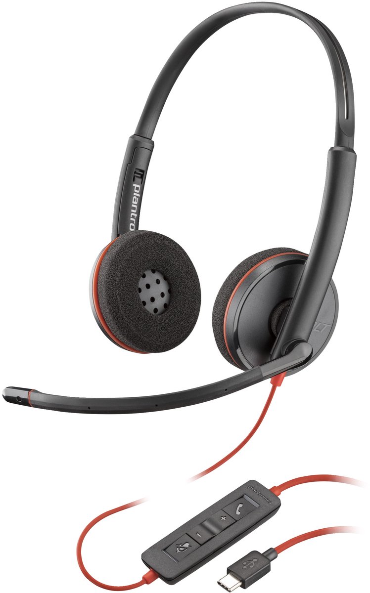 Poly Hp Blackwire 3220 Stereo Usb-C Headset +USB-C/A Adapter (bulk) 8X228A6