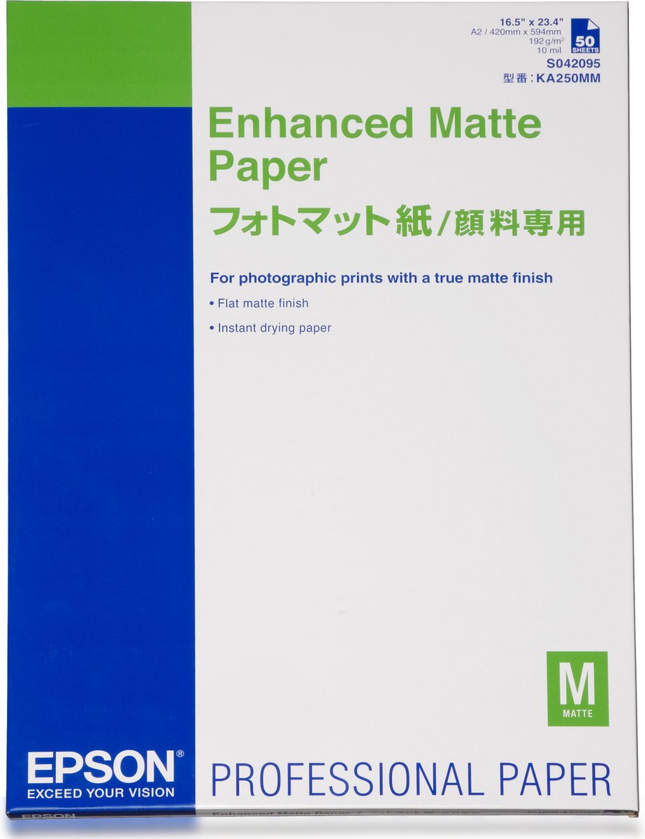 Epson Enhanced Matte Paper Formato A2 (25 Fogli) C13S042095