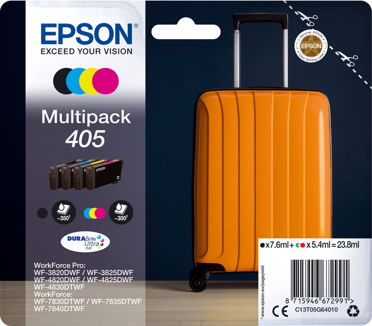 Epson Multipack 4-colours 405 Durabrite Ultra Ink C13T05G64020