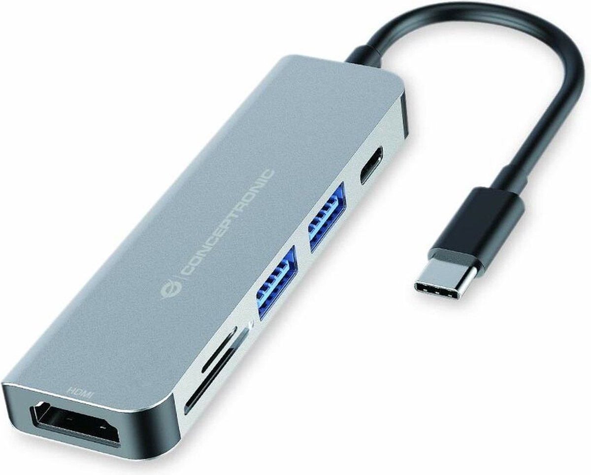 Conceptronic Adattatore Hub Usb-C 3.1 6 In 1 DONN02G