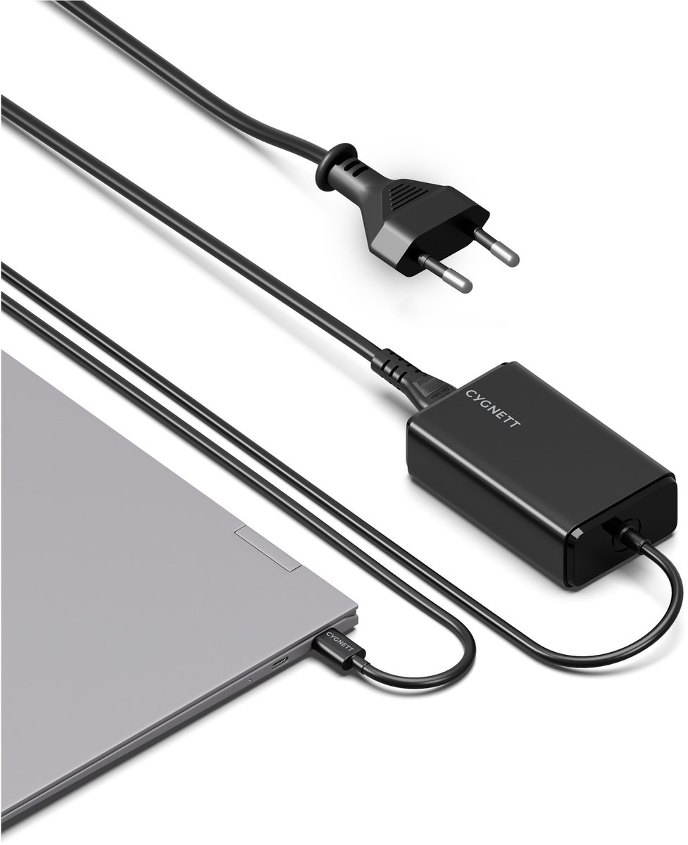 Cygnett Powermaxx 65W Gan Usb-C Laptop Charger - Black Eu CY5853PDWCH