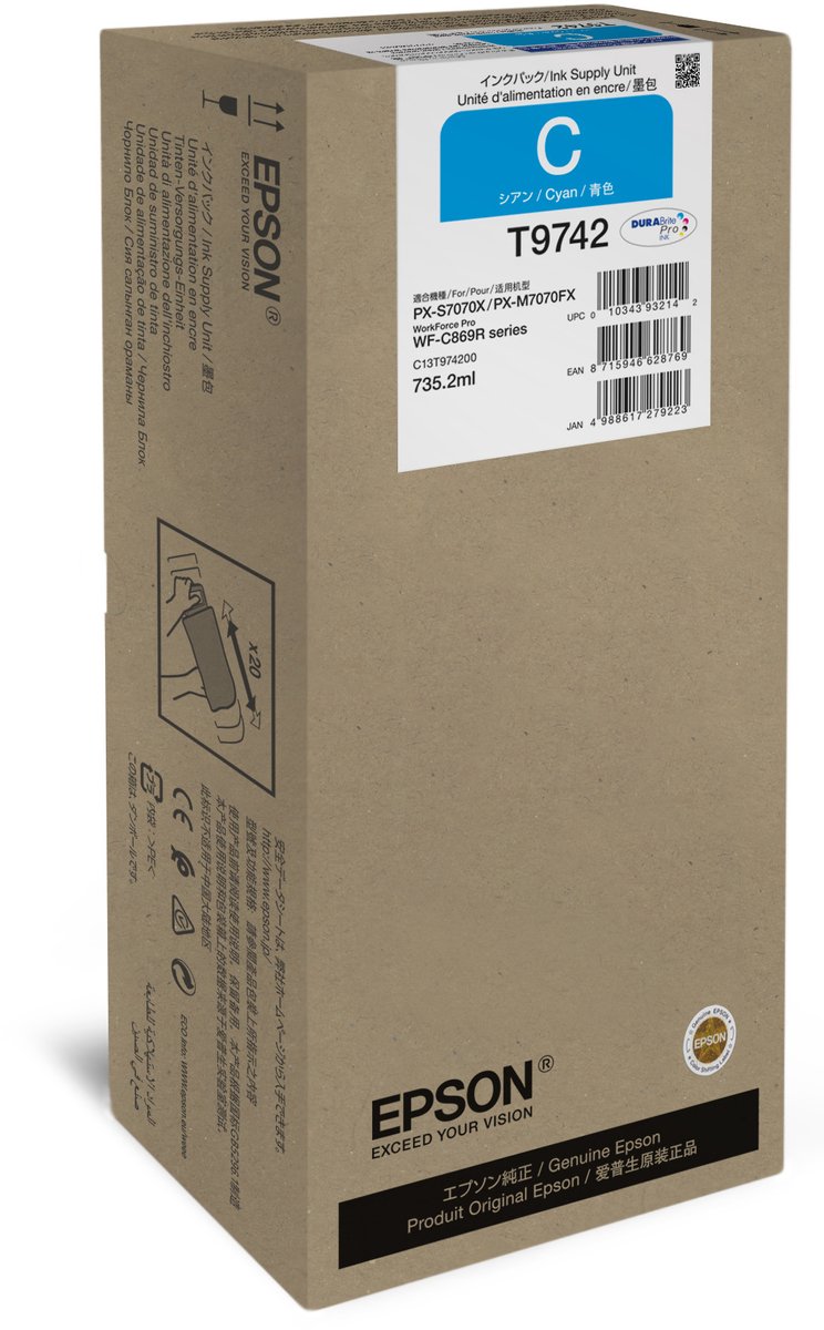 Epson Workforce Pro WF-C869R Ciano Xxl C13T97420N
