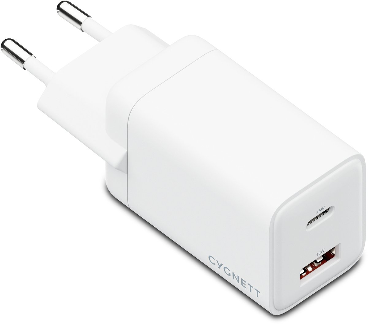 Cygnett Powerplus 65W Dual Port Wall Charger - White Eu CY5879PDWCH