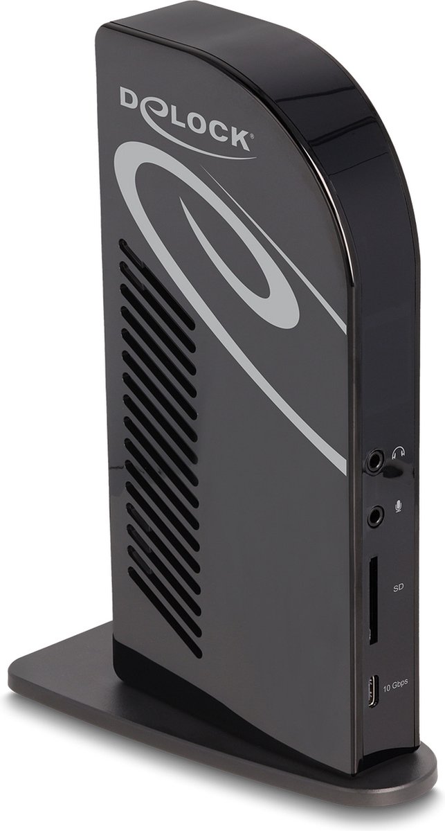 DeLOCK Estación de acoplamiento de triple pantalla USB Type-C con DisplayLink 4K/Hub USB/LAN/SD/Audio/PD 96 W