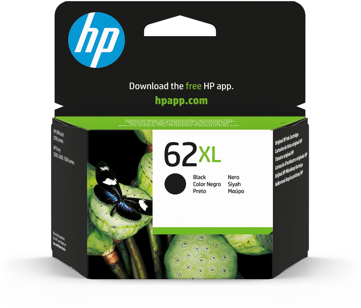 Hp 62XL Black Ink Cartridge C2P05AE#ABE