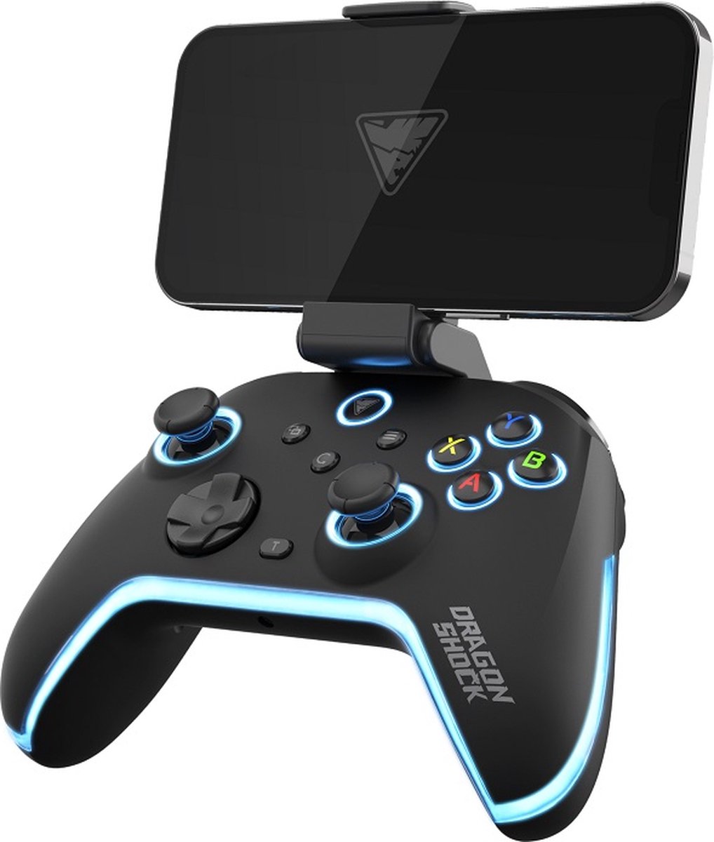 Dragon Controller Wireless Nero Con Supporto Per Telefono Android E Ios TV PS3 PC DSPCPC-BK