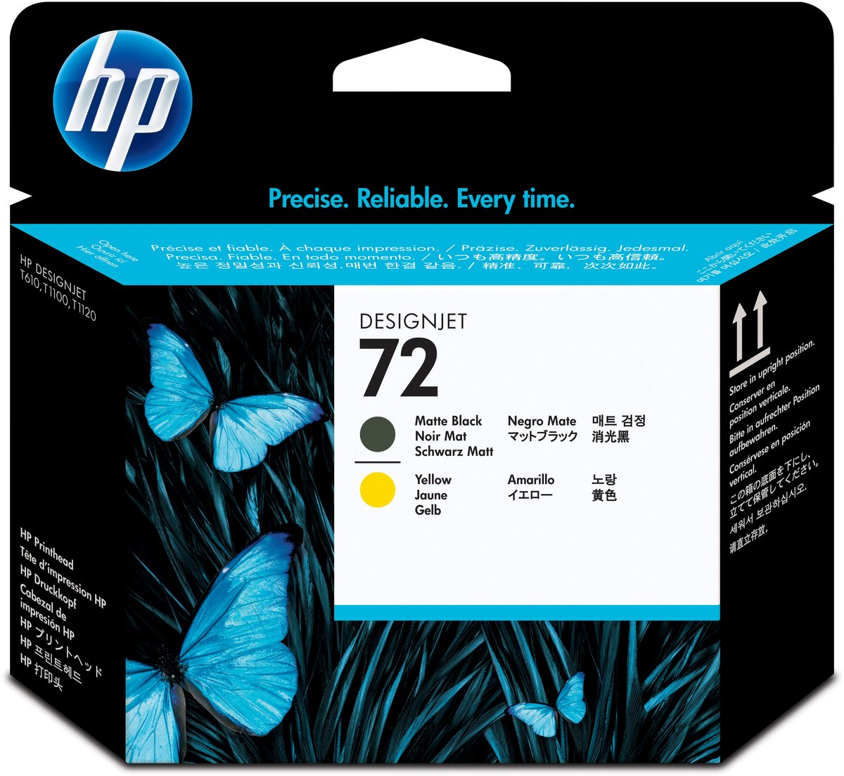 Hp Testina Di Stampa 72, Nero Opaco E Giallo C9384A