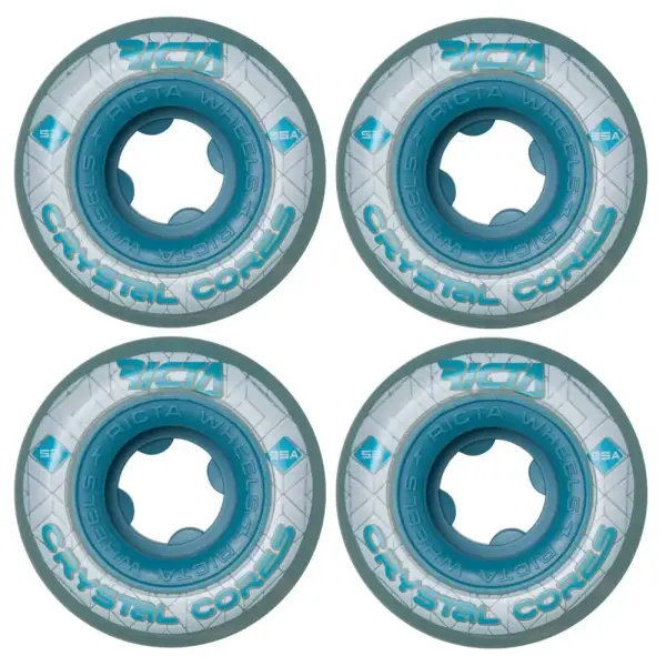 Skateboard Hjul Ricta Crystal Cores 95A 4-Pack (52mm - Blå)