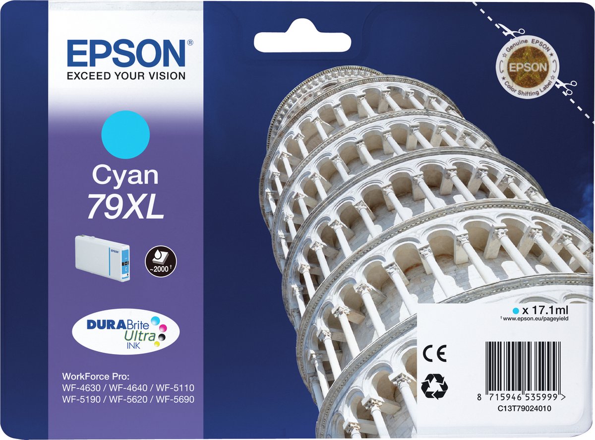 Epson Tanica Ciano 79XL Torre Di Pisa C13T79024010