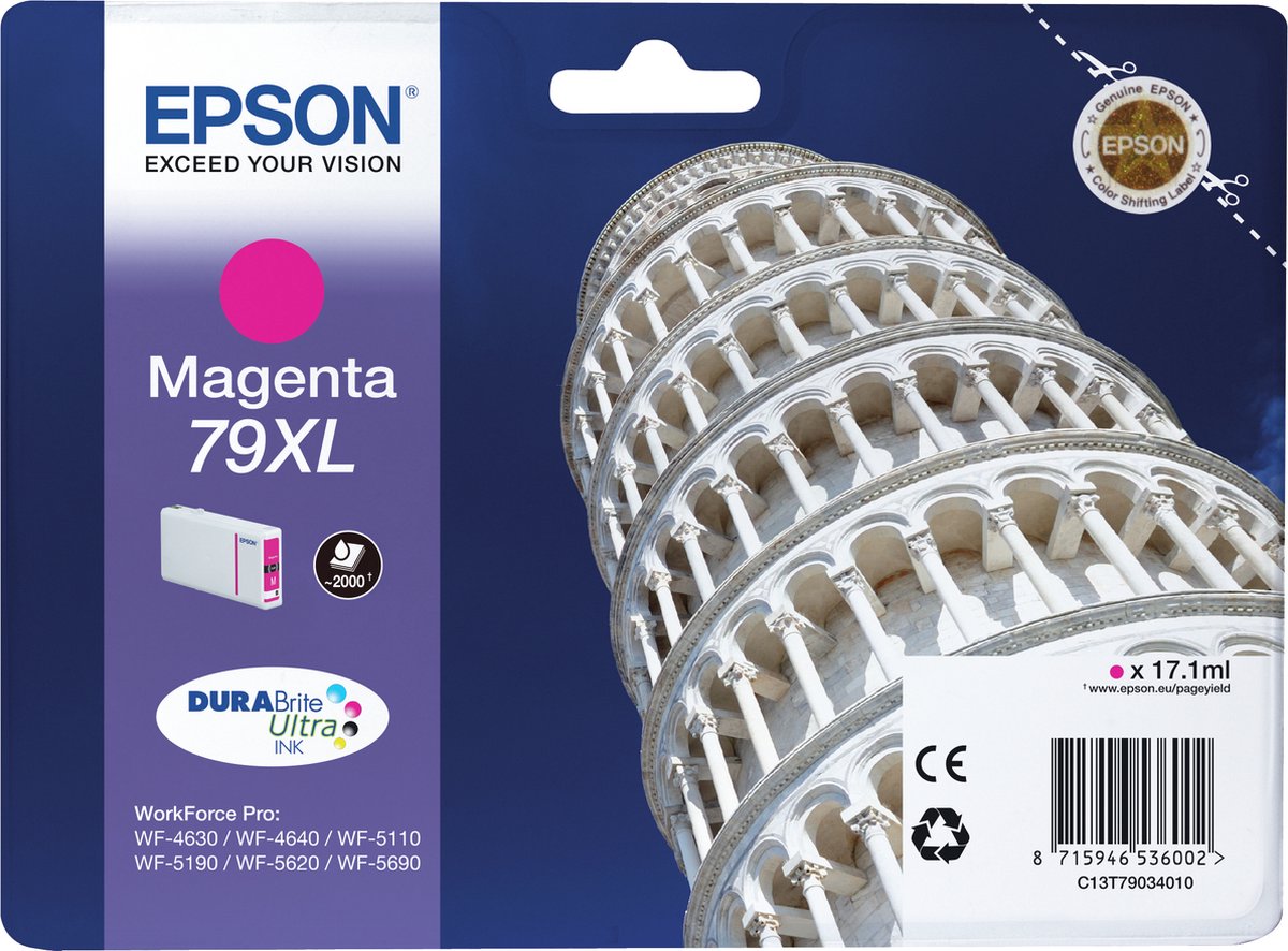 Epson Tanica Magenta 79XL Torre Di Pisa C13T79034010