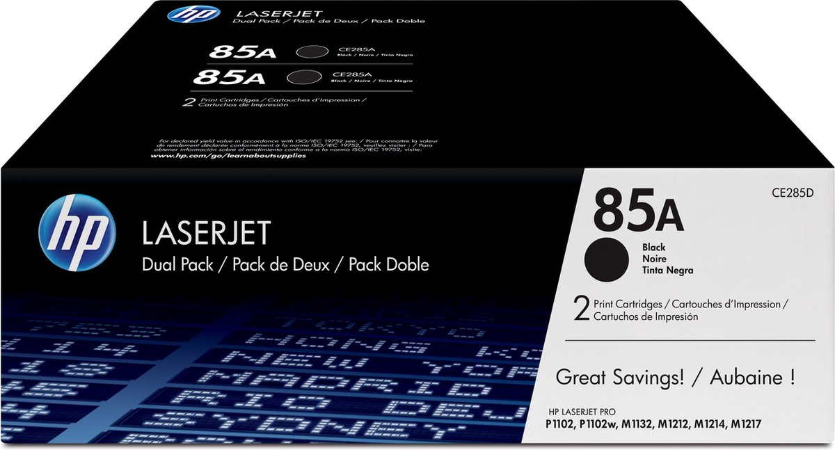 Hp 85A Black Laserjet Print Cartridge With Smart Printing Technology CE285AD