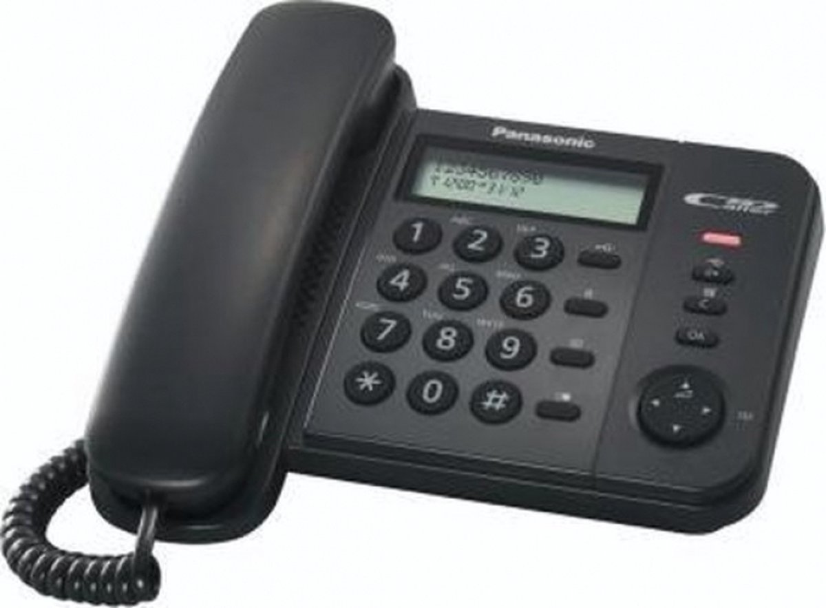 Panasonic Telefono Fisso TS580 Nero KX-TS580EX1B