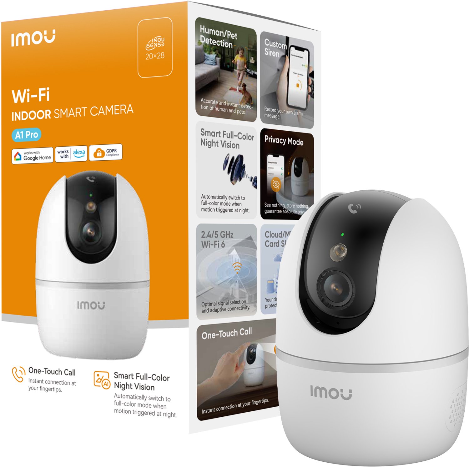 Imou Pt Cube IP/WI-FI 3 Mp 2.8 Mm Ir Mic IPC-S2E1P-3R1S